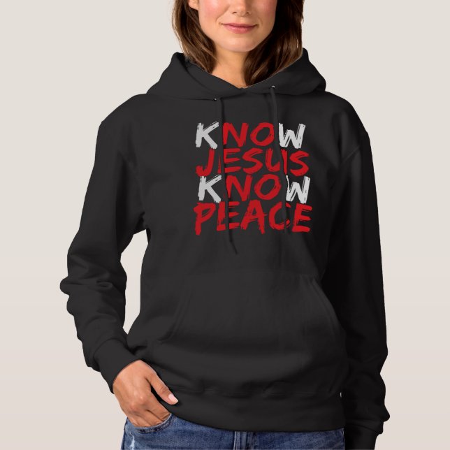Christlich Jesus Bible Verse Scripting Know Jesus  Hoodie (Vorderseite)