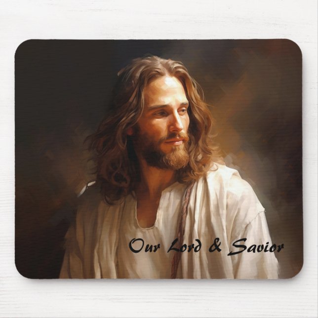 Christlich, Jesus Christus unser Erretter, Religiö Mousepad (Vorne)