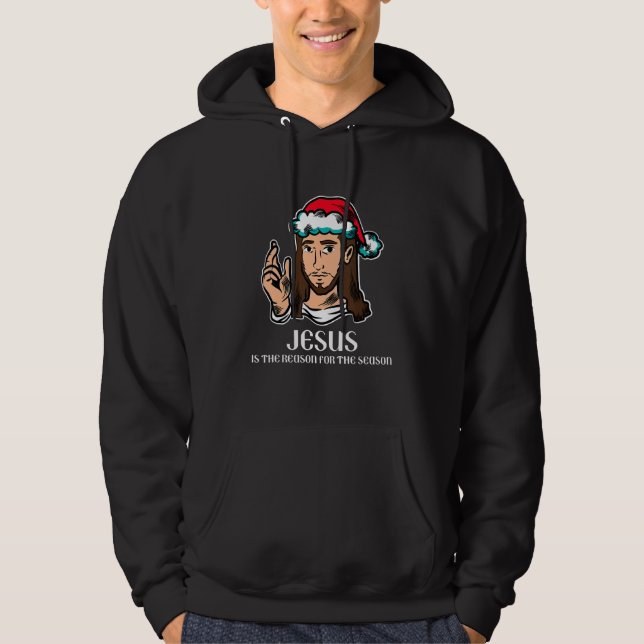 Christlich Jesus der Grund Weihnachten Strumpf Hoodie (Vorderseite)