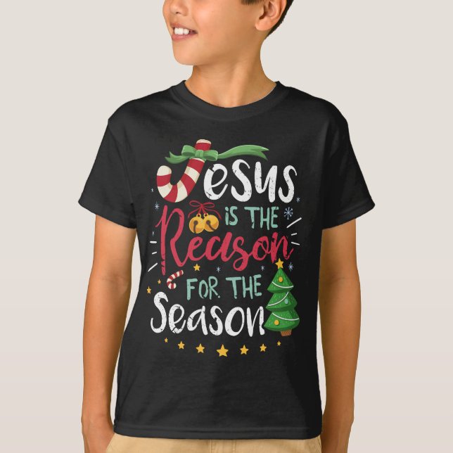 Christlich Jesus der Grund Weihnachten Strumpf Stu T-Shirt (Vorderseite)