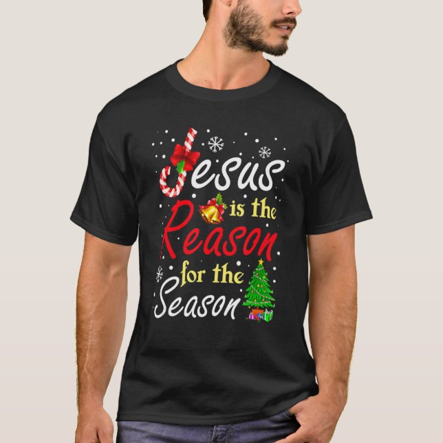 Christlich Jesus der Grund Weihnachten Strumpf Stu T-Shirt (Vorderseite)