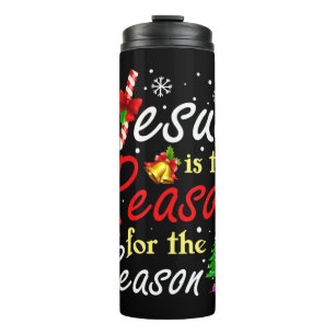 Christlich Jesus der Grund Weihnachten Strumpf Stu Thermosbecher
