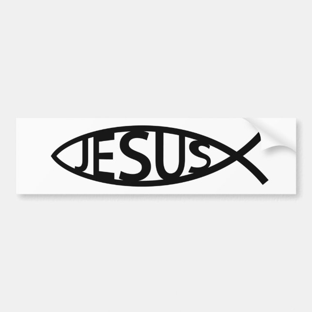 CHRISTLICH JESUS FISH STICKER AUTOAUFKLEBER (Vorne)