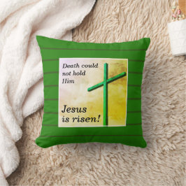Christlich JESUS IS RISEN Cross Oaster Kissen