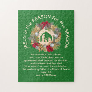 Christlich JESUS IST DER GRUND FÜR Weihnachten Puzzle
