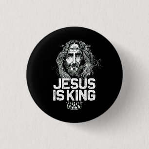 Christlich Jesus ist King Design Crown Christ Team Button