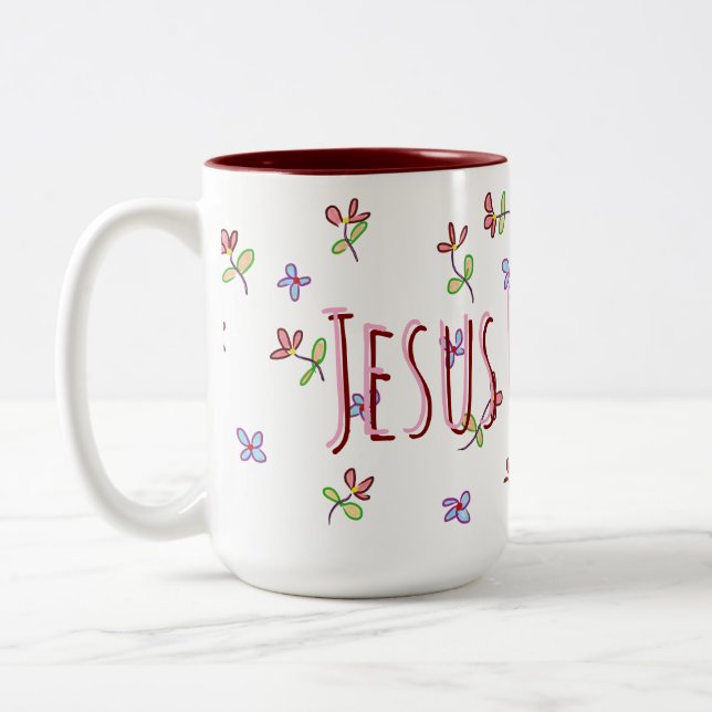 Christlich Jesus Lieben Mähren Zweifarbige Tasse (Links)