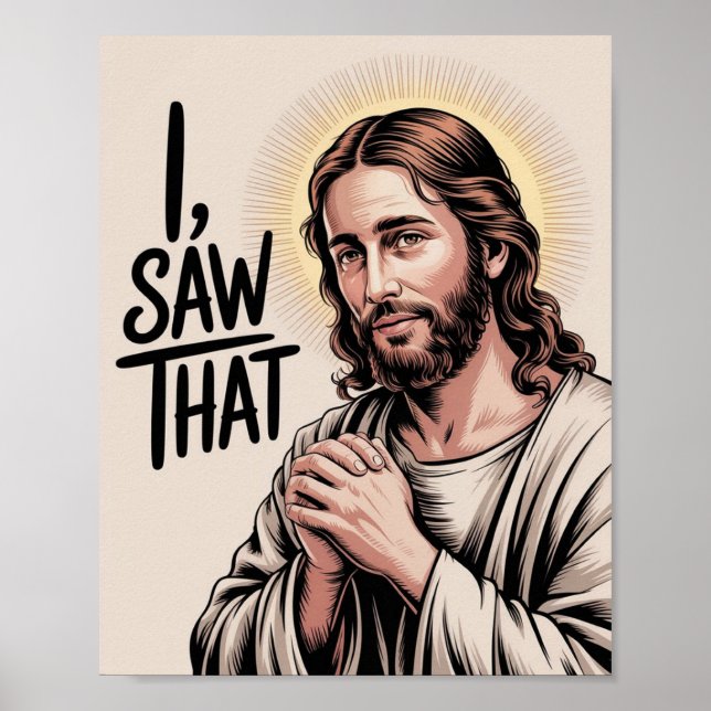 Christlich Jesus Meme | Humoraler Jesus, den ich g Poster (Vorne)