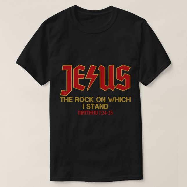 Christlich Jesus Rock Band Matthew 724 Retro Vinta T-Shirt (Design vorne)