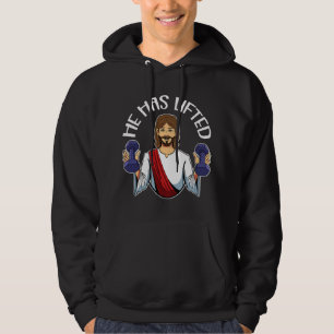 Christlich Jesus Workout Weihnachts Funny Gym Lift Hoodie
