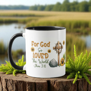 Christlich - Johannes 3,16 Denn also hat Gott die  Tasse