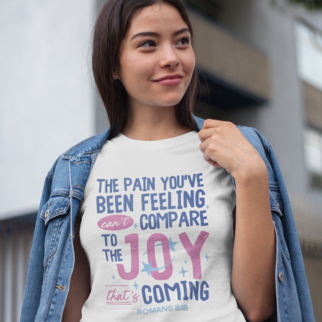 Christlich Joy Coming Romans 8:18 Moderne Moderne Tri-Blend Shirt (Von Creator hochgeladen)