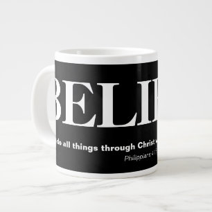 CHRISTLICH JUMBO COFFEE/SOUP MUG - BELIEVE Jumbo-Tasse