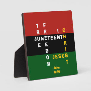Christlich JUNETEENTH Fotoplatte
