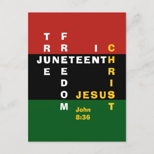 Christlich JUNETEENTH  Postkarte