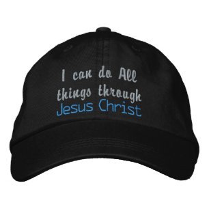 Christlich kann ich alles tun, was bestickt ist bestickte baseballkappe