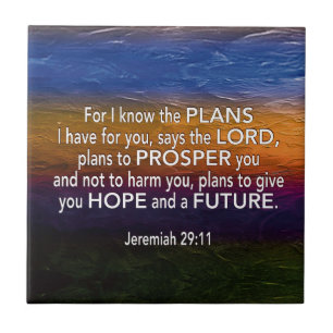 Christlich KENNE ICH DIE PLANEN Jeremiah 29:11 Fliese