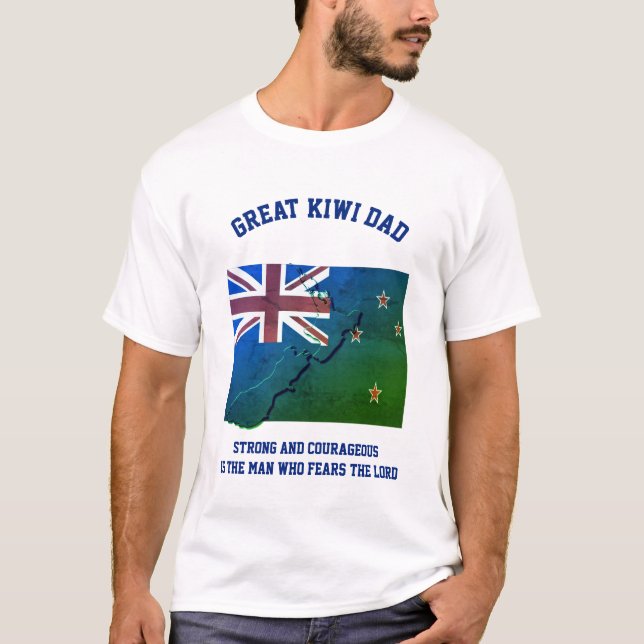 Christlich KIWI NEW ZEALAND VATER T-Shirt (Vorderseite)