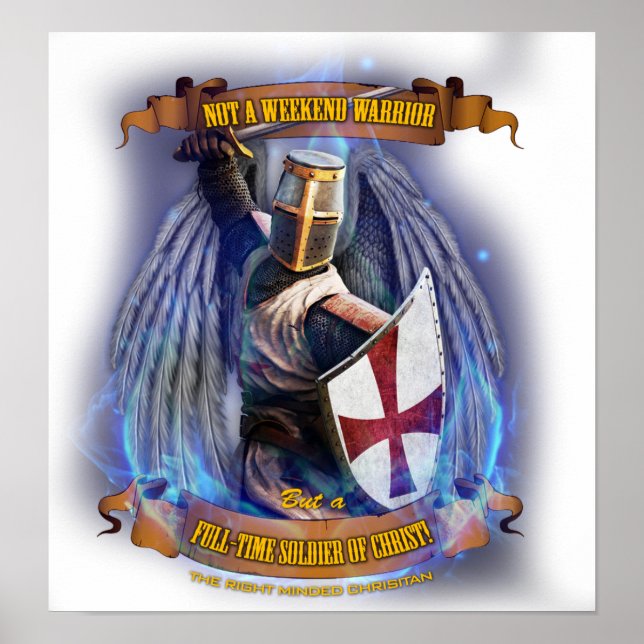 Christlich Knight Soldier Poster (Vorne)