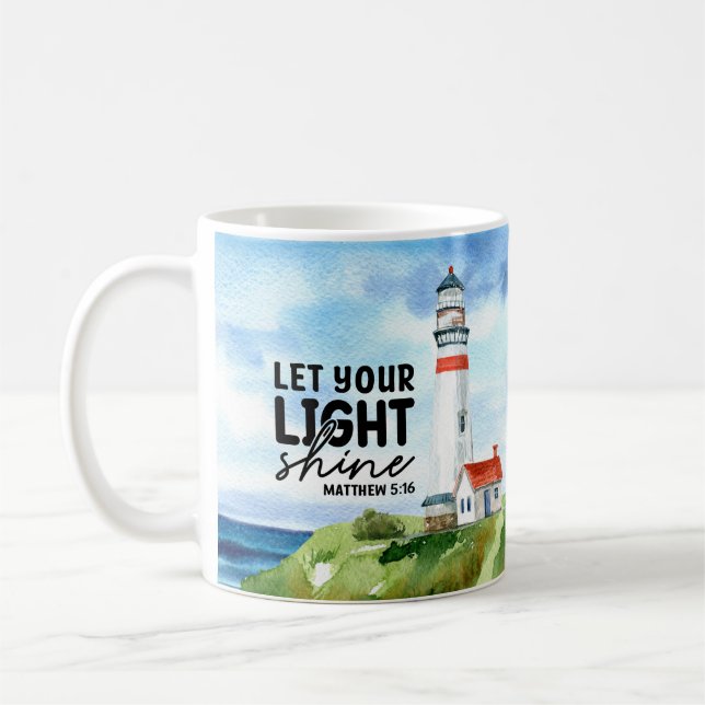 Christlich Lass Dein Lichtschlauch Matthew 5 : 16 Kaffeetasse (Links)