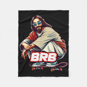 Christlich Lover Funny Sport Skateboard Meme Basic Fleecedecke