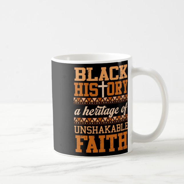 Christlich Melanin Unschüttelbare Glaubensgeschich Kaffeetasse (Rechts)
