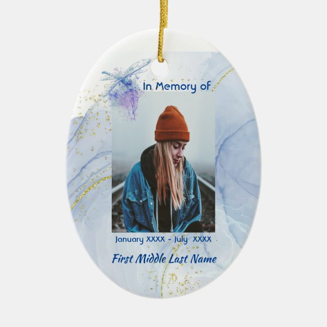 Christlich Memorial Keepake Memorial Dragonfly Keramik Ornament (Vorne)