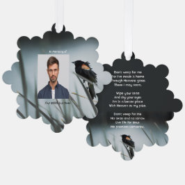 Christlich Memorial Keepake Red-wing Blackbird Ornament Karte