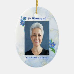 Christlich Memorial Keepake Vergiss mich nicht" Bl Keramik Ornament