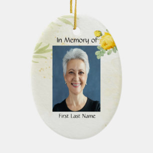 Christlich Memory Foto Gelbe Rosen Garten Blume Keramik Ornament
