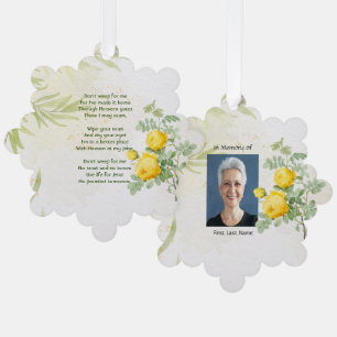 Christlich Memory Foto Gelbe Rosen Garten Blume Ornament Karte