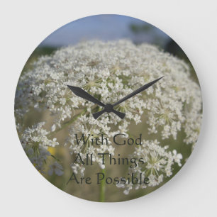 Christlich mit Gott ist alles möglich Große Wanduhr
