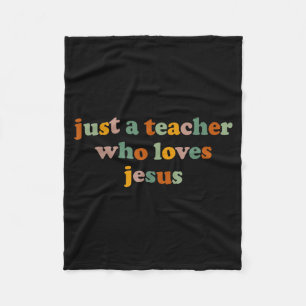 Christlich nur ein Lehrer, der Jesus liebt Lustige Fleecedecke