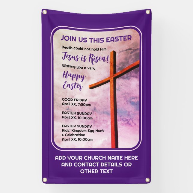 Christlich Oaster JESUS IS RISEN Banner (Vertikal)