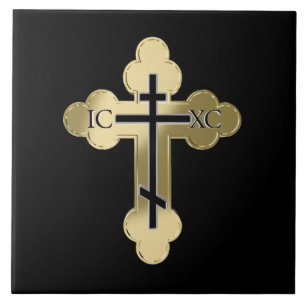 Christlich orthodox Kreuz Fliese