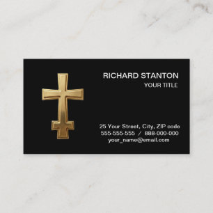 Christlich orthodox Kreuz Visitenkarte