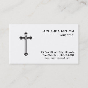 Christlich orthodox Kreuz Visitenkarte