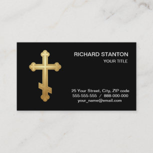 Christlich orthodox Kreuz Visitenkarte