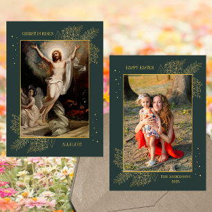 Christlich Ostern Jesus Auferstehung Familie Foto Feiertagskarte
