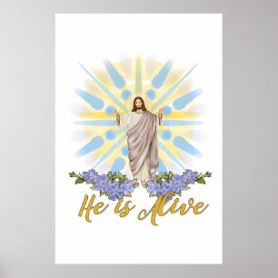 Christlich Ostern Jesus Er ist ein lebendes Poster