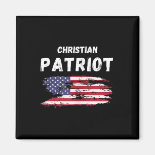 Christlich Patriotische Amerikanische Flagge Glaub Magnet