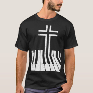Christlich Piano Player Geschenk Design Klavierleh T-Shirt