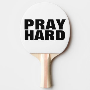 Christlich Ping Pong Paddles PRAY HARD Tischtennis Schläger