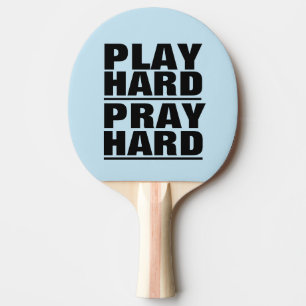 Christlich Ping Pong Paddles, PRAY HARD Tischtennis Schläger