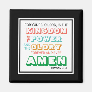 Christlich   PRAYER Power Glory   Schwarz Magnet