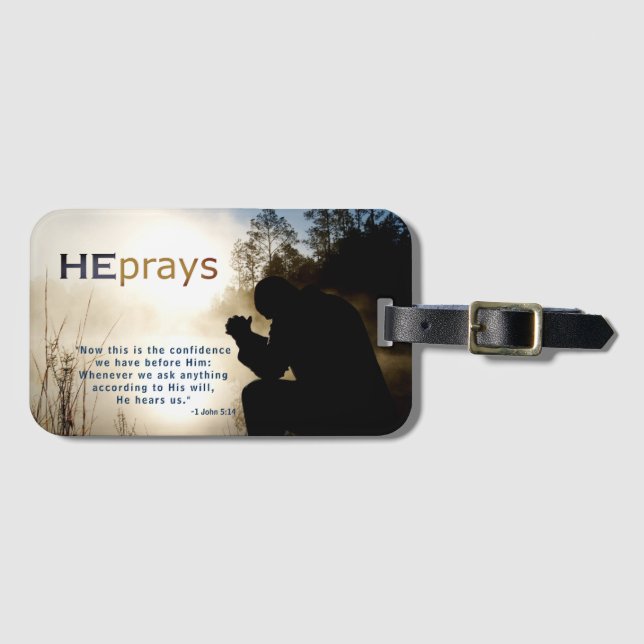 Christlich PRAYS Gepäckanhänger (Vorderseite (Horizontal))