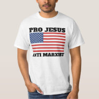 CHRISTLICH PRO JESUS ANTI MARXIST T - SHIRT