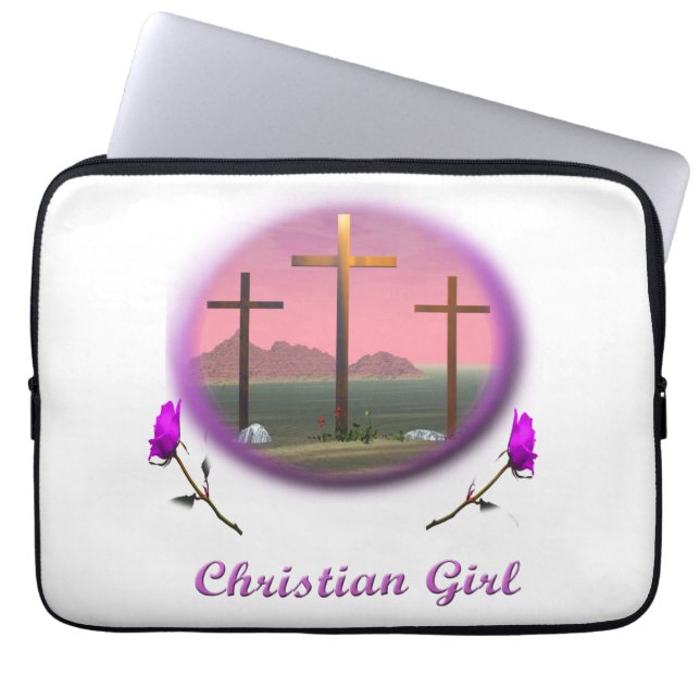 Christlich, religiös, kunst, "digitale kunst",insp laptopschutzhülle (Vorderseite)
