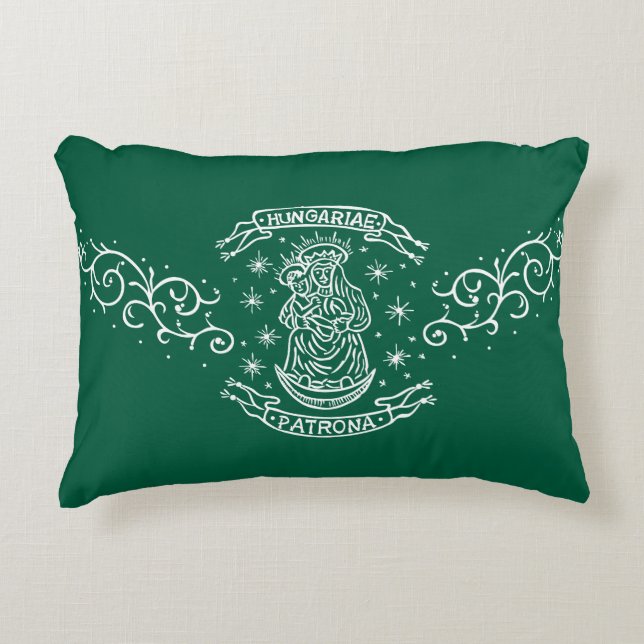 Christlich-religiöses Motiv mittelalterliche Jungf Dekokissen (Vorderseite)