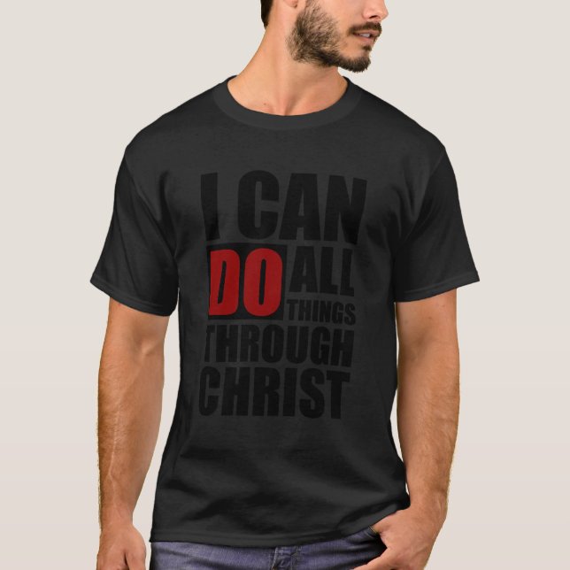 Christlich Religious kann ich alles tun T-Shirt (Vorderseite)